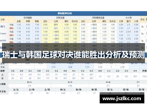 瑞士与韩国足球对决谁能胜出分析及预测